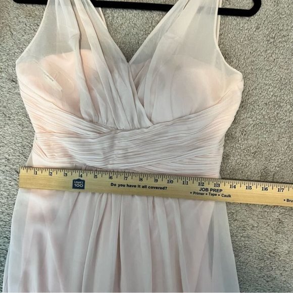 Samantha Paige Womens Formal Maxi Dress size 2 Pink A Line Chiffon Bridesmaid - Picture 8 of 10